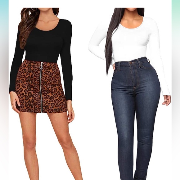 NWT black long sleeve bodysuit - Picture 2 of 2